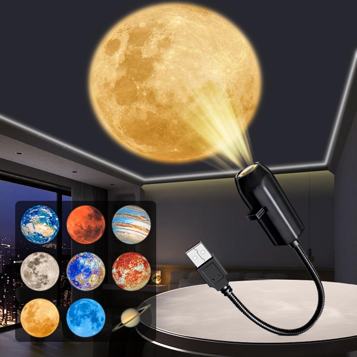 MOON ROOF LIGHT WITH 6 GALAXY LENS